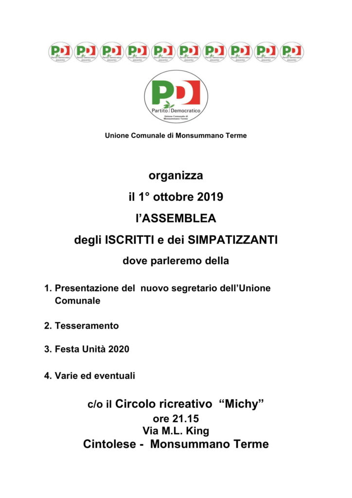 volantino assemblea iscritti e simpatizzanti